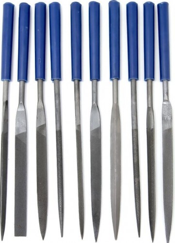 Набор надфилей Кобальт 790-090 № 1, 140х 50х3 мм, обрезиненные рукоятки (10 шт.) - изображение 2