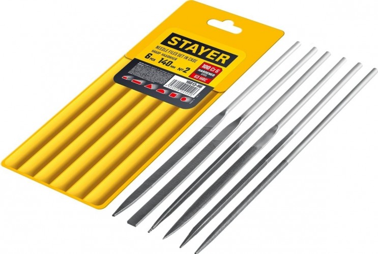Набор надфилей STAYER 16013-H6 6 шт 140 мм, в чехле - изображение 2