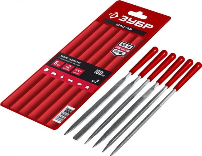 Набор надфилей ЗУБР 16016-H6 Мастер в чехле 6 шт. 16016-H6