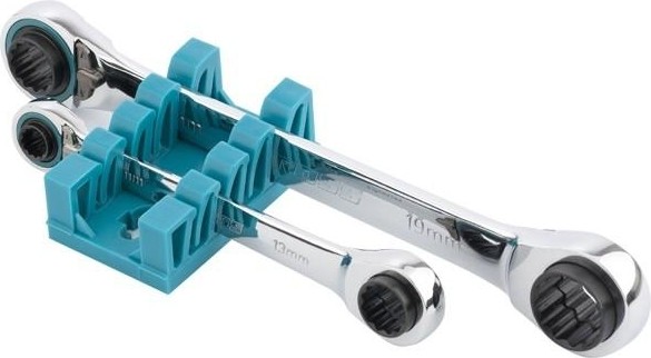 Набор накидных ключей GROSS 8-19 мм с трещоткой многоразмерные, 2 шт 14893