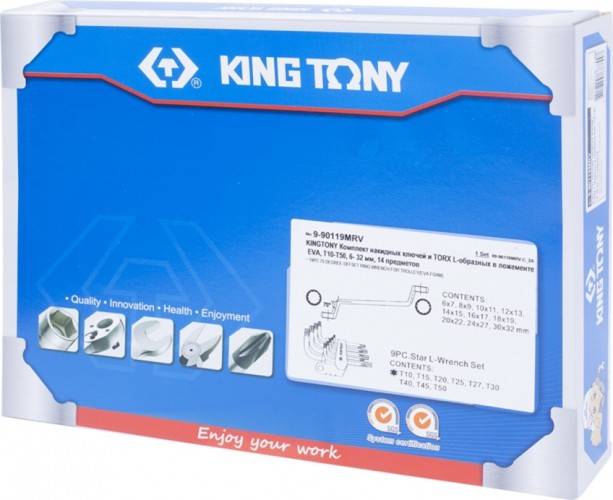 Набор накидных ключей KING TONY 19 предметов ложемент 9-90119MRV 9-90119MRV - изображение 2