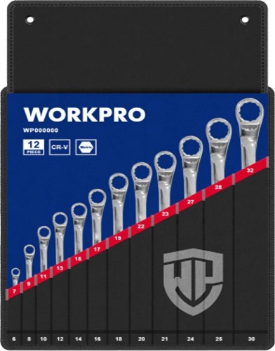 Набор накидных ключей WORKPRO WP202510 двусторонних 12шт. (6-32мм)