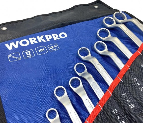 Набор накидных ключей WORKPRO WP202510 двусторонних 12шт. (6-32мм) - изображение 2