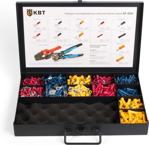Набор наконечников КВТ М-950-0 изолир. 75487