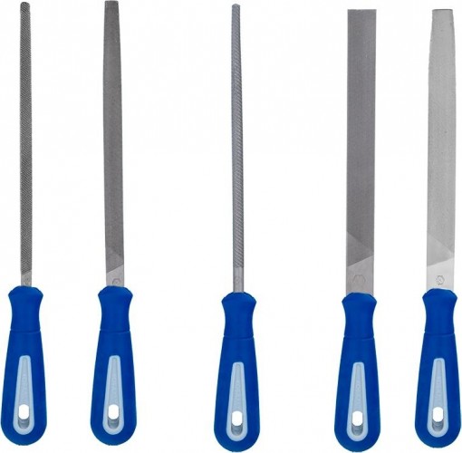 Набор напильников Кобальт 247-736 двухкомпонентная рукоятка, № 2, 150 мм (5 шт.) - изображение 2