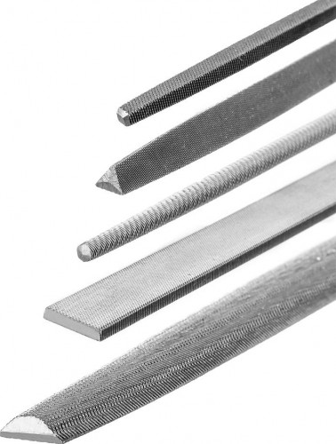 Набор напильников Кобальт 247-750 двухкомпонентная рукоятка, № 2, 200 мм (5 шт.) - изображение 3