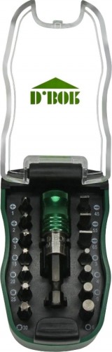 Набор насадок D.BOR 15 предметов + магнитный держатель quick lock 60 мм (арт. d-set D14-DSET15B1 - изображение 2