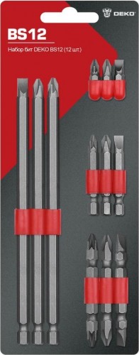 Набор насадок DEKO BS12 бит (12 шт.) 065-0695