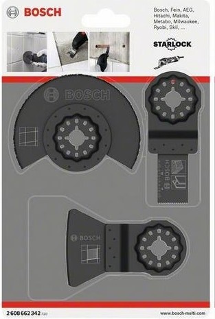 Набор насадок для МФИ BOSCH 3 предмета для работы с керамической плиткой 2608662342