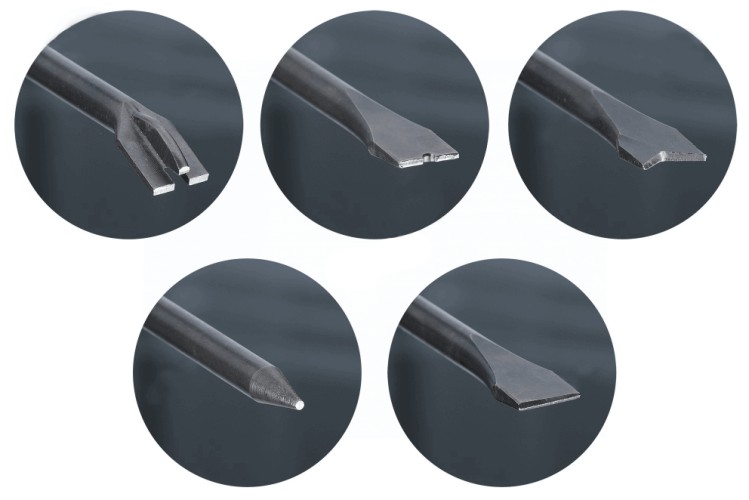 Набор насадок для пневмозубила NORDBERG NP5905 5 шт с шестигранным хвостовиком ЦБ-00017089 - изображение 2