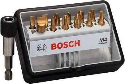 Набор насадок и бит BOSCH Robust Line из 12+1 насадок-бит M Max Grip PH/PZ/T/S 25мм 2607002580