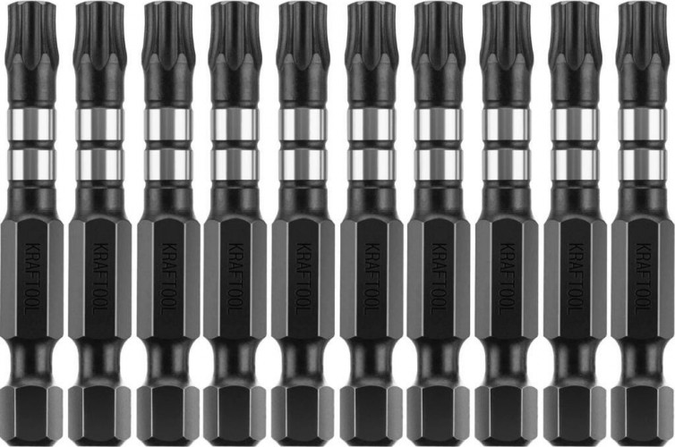 Набор насадок KRAFTOOL Impact Pro, TORX, тип хвостовика E 1/4", TX30, 50м 26195-30-50-S10 26195-30-50-S10