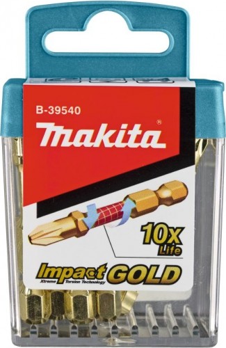 Набор насадок MAKITA B-39540-10 impact gold pz, 50 мм, e-form (mz) (уп10шт. в упаковке 10 наборов) B-39540-10