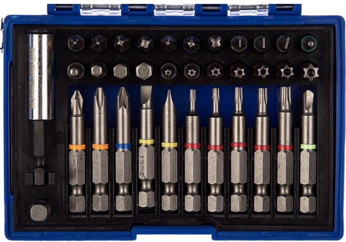 Набор насадок ПРАКТИКА 35 шт., 25 и 50мм, PH, PZ, SL, Hex, Torx, Tri-Wing Профи 779-004 - изображение 2