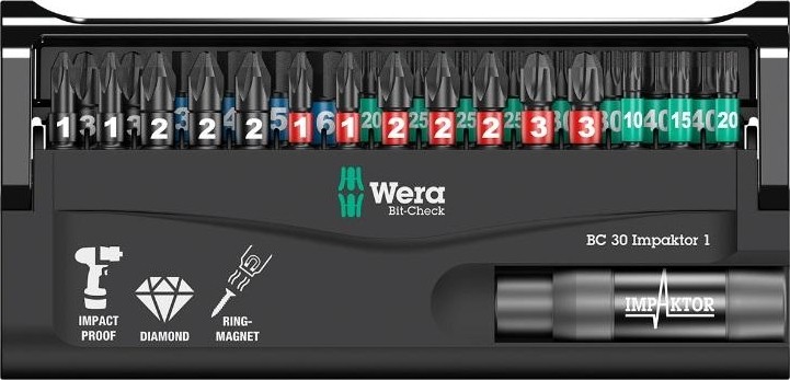 Набор насадок WERA Bit-Check 30 Impaktor 1 WE-057690 WE-057690 - изображение 2