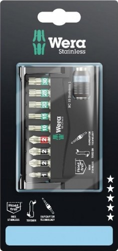 Набор насадок WERA Bit-Check, Edelstahl BC 10/9 SB,WE-073630 WE-073630 - изображение 2
