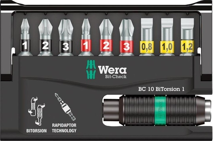 Набор насадок WERA Bit-Check – Rapidaptor 8700-9/BTZ, WE-056374 WE-056374 - изображение 2