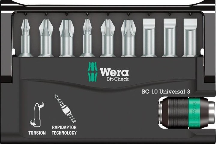 Набор насадок WERA Bit-Check – Rapidaptor 8600/9 TZ, WE-056375 WE-056375 - изображение 2