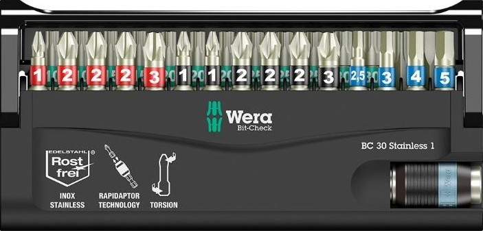 Набор насадок WERA Bit-Check, Stainless WE-071109 WE-071109 - изображение 2
