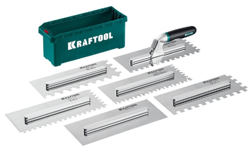 Набор нержавеющих гребенок KRAFTOOL 280x115 мм 6 шт, со сменной 2к ручкой 33268-H6