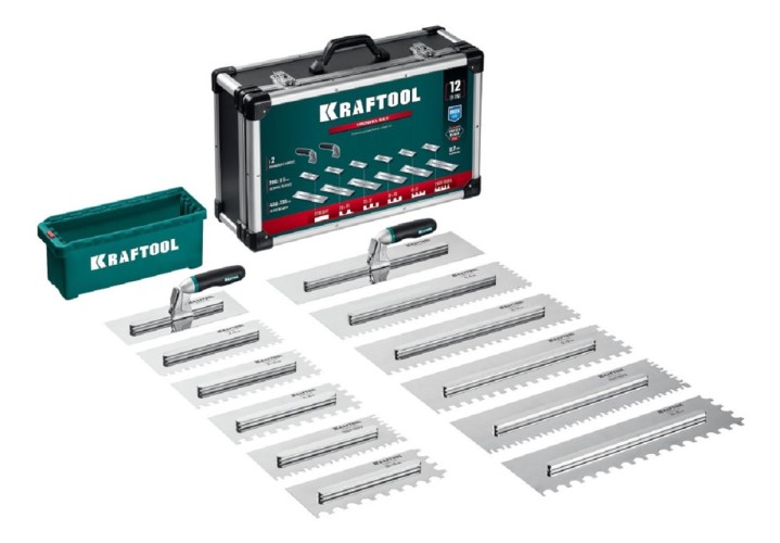 Набор нержавеющих гребенок KRAFTOOL 280x115 мм, 480x130 мм 6 + 6 шт, со сменной 2к ручкой 33268-H12