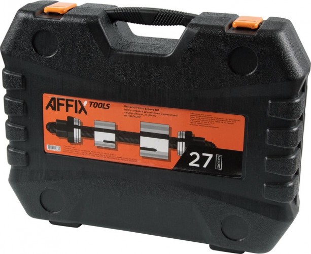 Набор оправок для монтажа/демонтажа сайлентблоков AFFIX кейс, 34-80 мм, 27 пред. AF11020027C - изображение 3