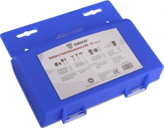 Набор оснастки для гравера DEKO DH56 (56 предметов) в кейсе 065-0784 - изображение 4
