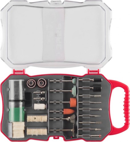 Набор оснастки универсальный ЗУБР для гравировальных машин 70 предметов 35906-H70 35906-H70 - изображение 2