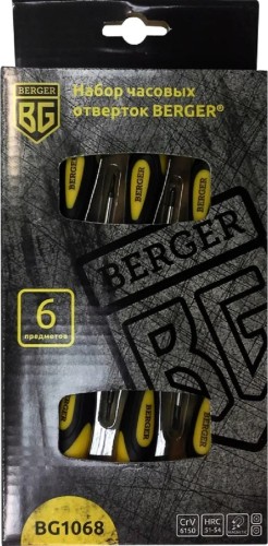 Набор отверток BERGER BG1068 часовых 6 пр. - изображение 2