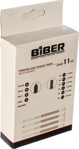 Набор отверток Biber 85566 для точных работ 11шт. тов-159181 - изображение 5