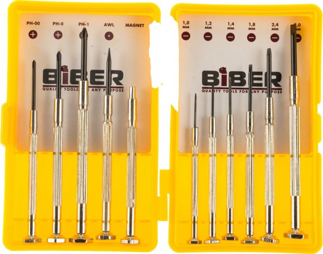 Набор отверток Biber 85566 для точных работ 11шт. тов-159181 - изображение 3