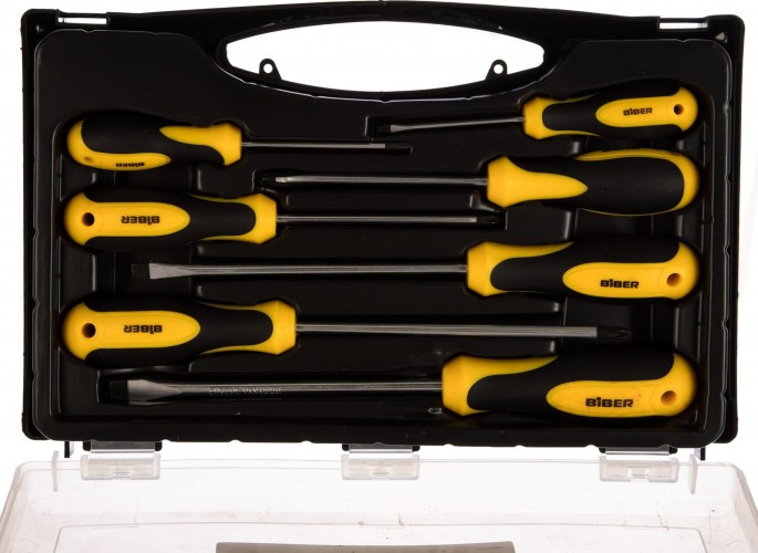Набор отверток Biber Эксперт 85561 7шт. crv сталь, в кейсе тов-104366