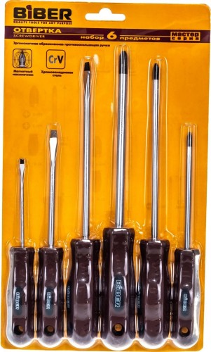 Набор отверток Biber Мастер 85562 6шт. тов-104367