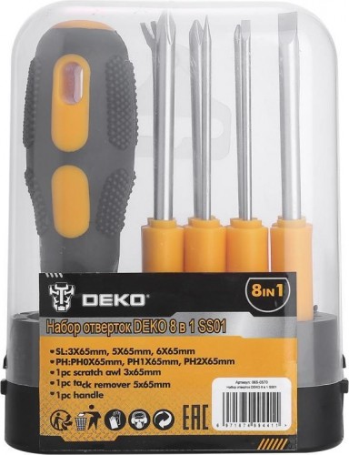 Набор отверток DEKO SS01 8 в 1 065-0570