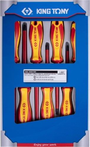 Набор отверток диэлектрических KING TONY 30607MR 7 предметов - изображение 4