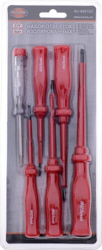 Набор отверток диэлектрических AV Steel AV-495105 6 предметов