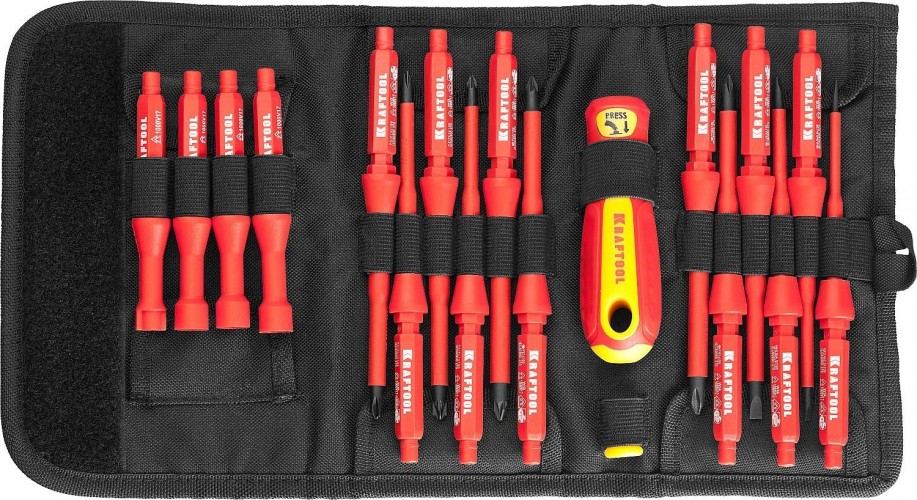 Набор отверток диэлектрических KRAFTOOL X-Drive ELECTRO 220092-H18 18 предметов 220092-H18