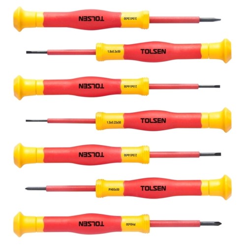 Набор отверток диэлектрических TOLSEN TTV32007 прецизионных, 7 пр.