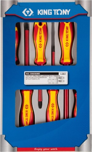 Набор отверток диэлектрических KING TONY 30606MR 6 предметов - изображение 2