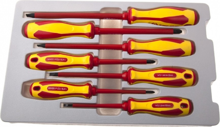 Набор отверток диэлектрических KING TONY 30607MR 7 предметов - изображение 2