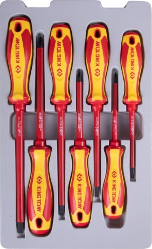 Набор отверток диэлектрических KING TONY 30617MR 7 предметов