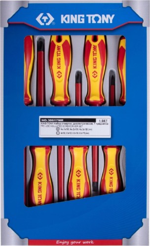 Набор отверток диэлектрических KING TONY 30617MR 7 предметов - изображение 2