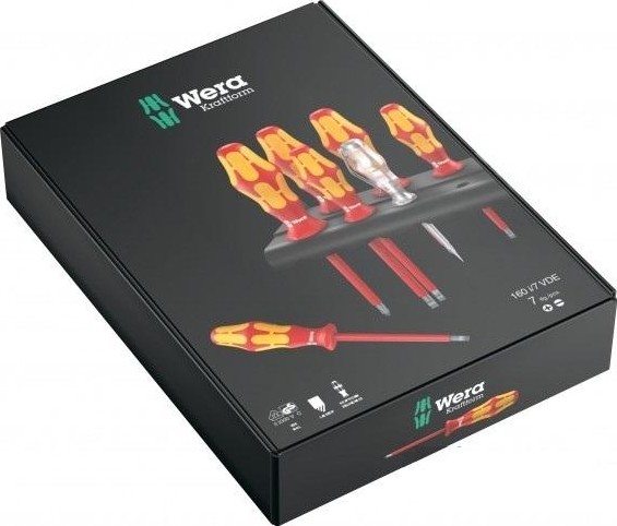 Набор отверток диэлектрических WERA Kraftform Plus 100 WE-006147 160I/7     SATZ 7TLG. WE-006147 - изображение 2