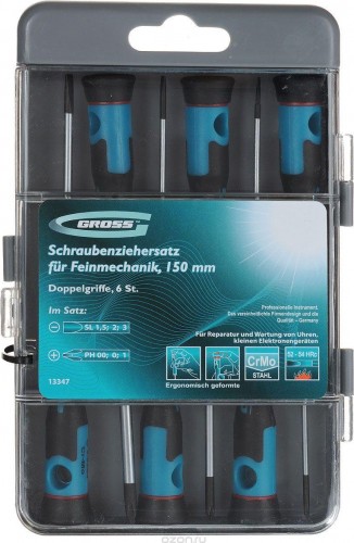 Набор отверток GROSS для точной механики 6 предметов 13347 13347 - изображение 2