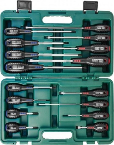 Набор отверток JONNESWAY D04PP16S стержневых FULL STAR, 16 предметов 047914