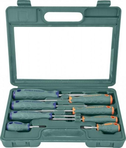 Набор отверток JONNESWAY D71PP08S стержневых ANTI-SLIP GRIP, 8 предметов 048388 - изображение 2