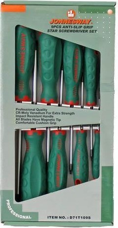 Набор отверток JONNESWAY D71T109S стержневых TORX® ANTI-SLIP GRIP, 9 предметов 048716