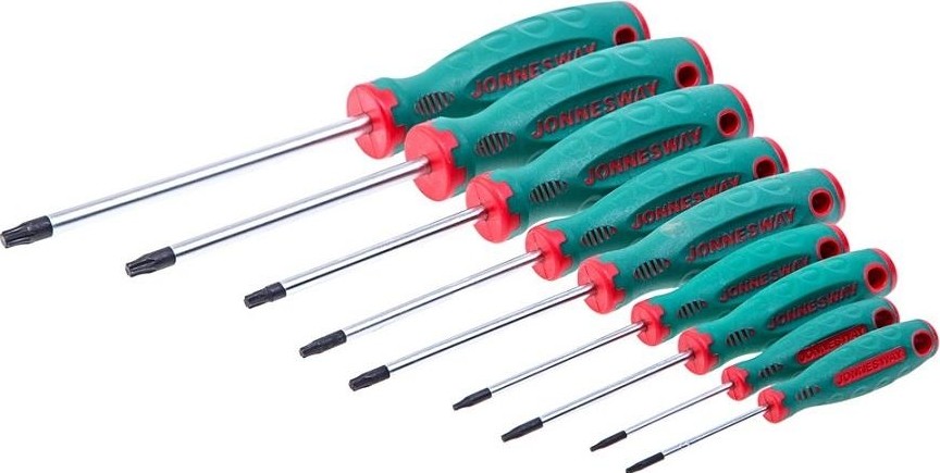 Набор отверток JONNESWAY D71T109S стержневых TORX® ANTI-SLIP GRIP, 9 предметов 048716 - изображение 4