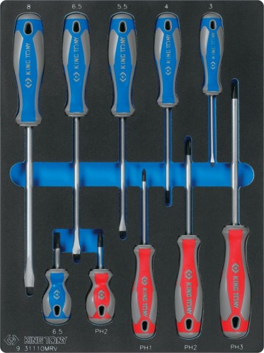Набор отверток KING TONY 10 предметов ложемент 9-31110MRV 9-31110MRV