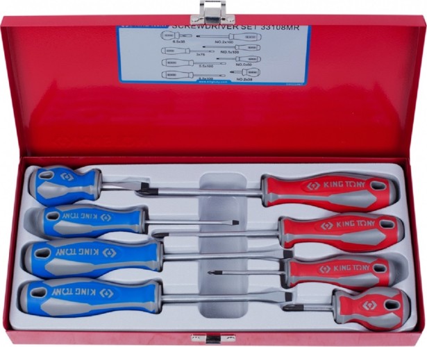 Набор отверток KING TONY 33108MR 8 предметов - изображение 2